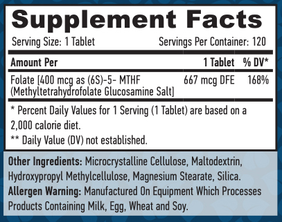 Methyl Folate 400 мкг - 120 таб